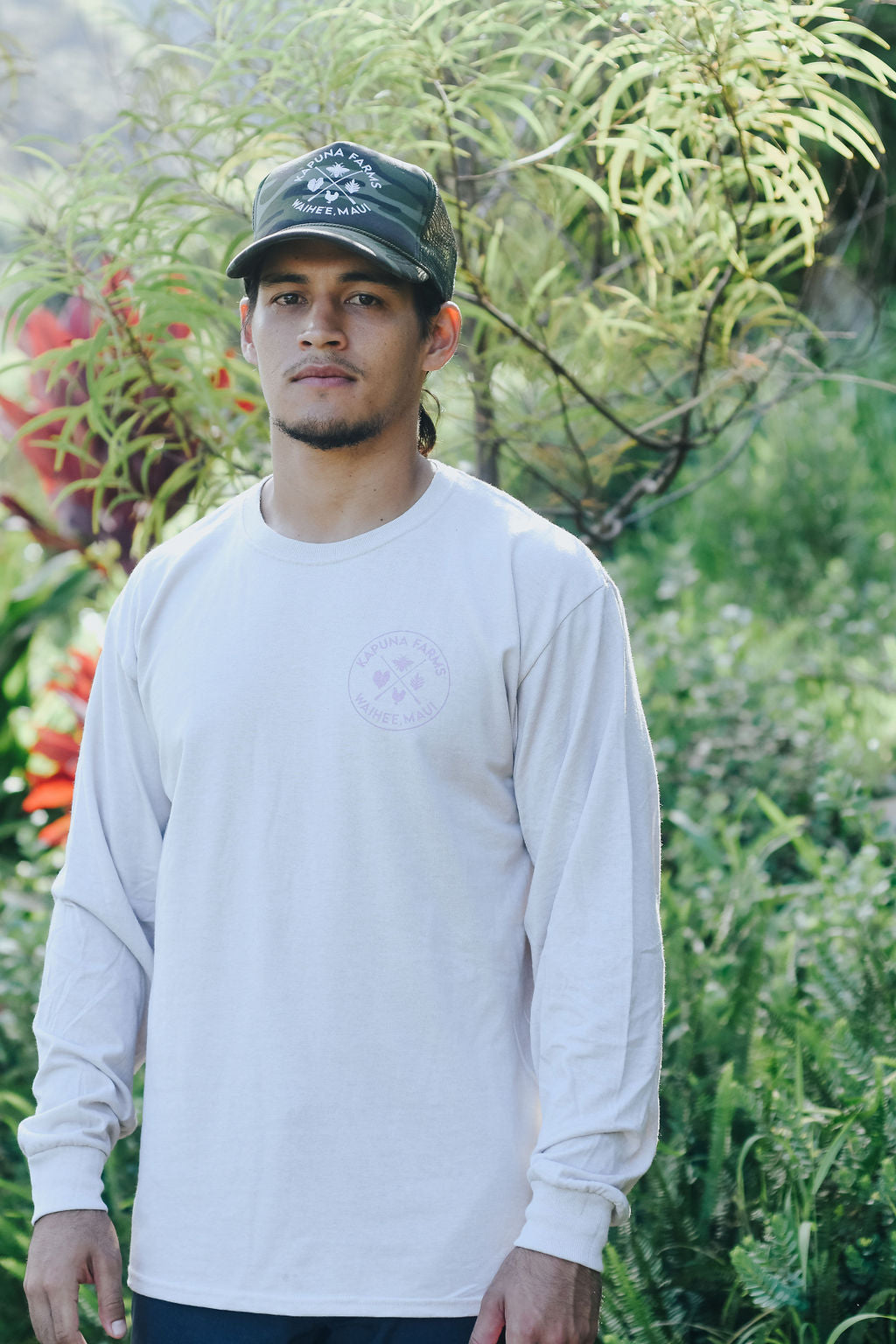 Kapuna Farms Unisex Long Sleeve - Sand